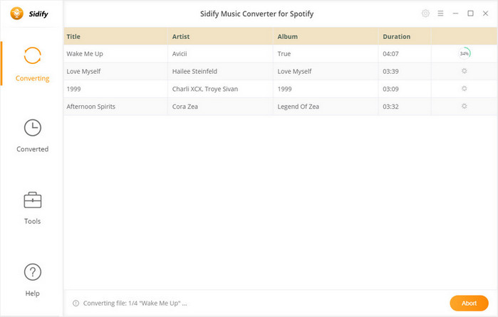 start to convert spotify to MP3